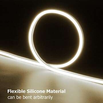 Galgreen Neon Rope Lights, 16.4ft Rope Lights with Dimmable Remote and Adapter, Waterproof Flexible Smart Led Strip Lights for Bedroom, Super Bright DIY Neon Sign, Indoor Outdoor Wall Decor Warm White