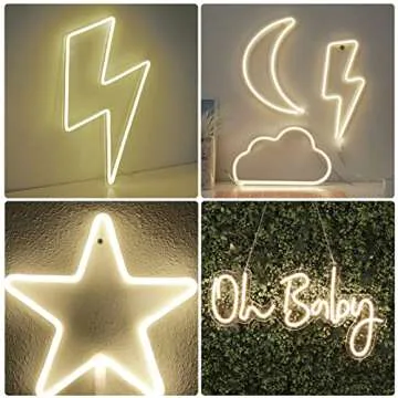 Galgreen Neon Rope Lights, 16.4ft Rope Lights with Dimmable Remote and Adapter, Waterproof Flexible Smart Led Strip Lights for Bedroom, Super Bright DIY Neon Sign, Indoor Outdoor Wall Decor Warm White