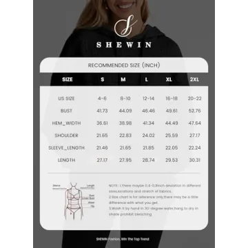 SHEWIN Waffle Hoodie Pullover for Women in Black