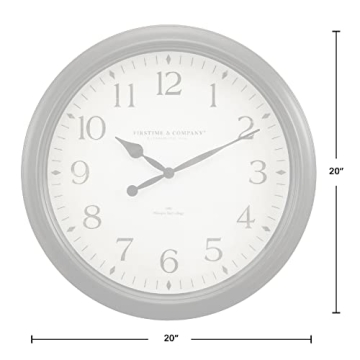 FirsTime & Co. 20-Inch Bronze Whisper Wall Clock