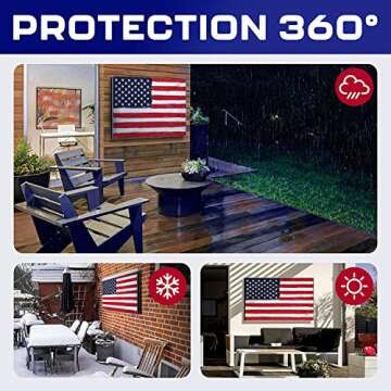Outdoor TV Cover 86-90 Inch Waterproof and Weatherproof | TV Cover for Outside | Outdoor TV Enclosur...