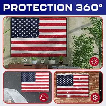 Outdoor TV Cover 86-90 Inch Waterproof and Weatherproof | TV Cover for Outside | Outdoor TV Enclosure | Smart Shield TV Screen Protector for Outside TV | Cover for Moving | TV Display Protectors