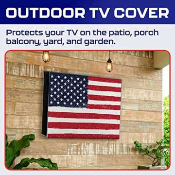 Outdoor TV Cover 86-90 Inch Waterproof and Weatherproof | TV Cover for Outside | Outdoor TV Enclosure | Smart Shield TV Screen Protector for Outside TV | Cover for Moving | TV Display Protectors