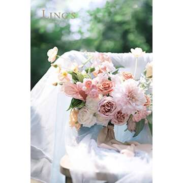 Ling's Moment Artificial Flowers 9pcs Silk Dahlia 5.5"/4.5" Fake Flowers for DIY Wedding Craft Bouquets Centerpieces Arrangements Party Baby Shower Home Decorations (Blush)