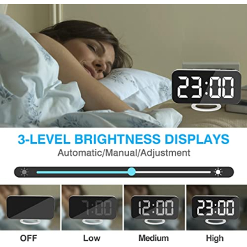 Stylish Digital Alarm Clock with USB Charging and Snooze Function