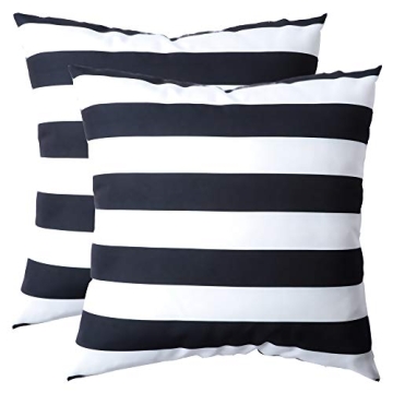 Famibay Decorative Outdoor Waterproof Throw Pillow Covers, Pack of 2 All Weather Patio Cushion Case ...