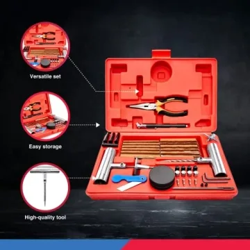 TOOLUXE 50003L Tire Repair Kit for All Vehicles