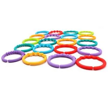 Colorful Baby Teether Rings for Infants - 24 Pack