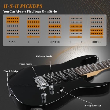 Ktaxon 39" Electric Guitar Kit with 20W Amp for All