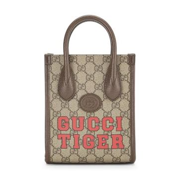 Gucci Pre-Loved Brown GG Supreme Canvas Tiger Tote Mini