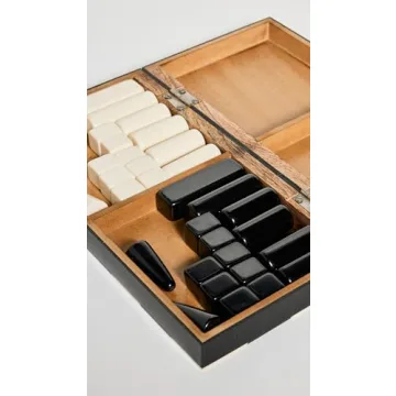 Tizo Design Black/White Chess Set with Elegant Resin Pieces