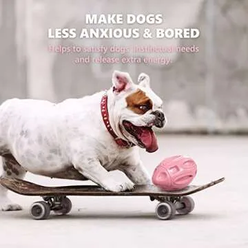 EASTBLUE Squeaky Dog Toys for Aggressive Chewers: Rubber Puppy Chew Ball with Squeaker, almost Indestructible and Durable Pet Toy for Medium and Large Breed