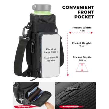 KEMIMOTO Water Bottle Holder with Adjustable Strap