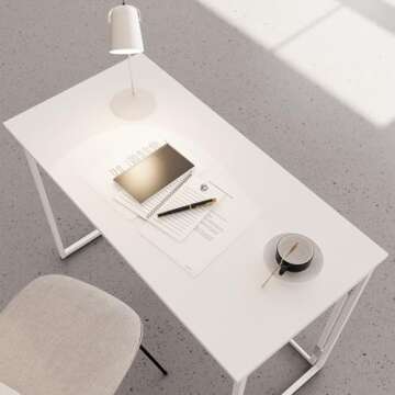 alawooder Folding Desk 30 Inch - Small Foldable Desk for Small Space Minimalist, Space Saving Collapsible Compact Desk Portable Table for Craft, Writing, Study and Work (No Assembly Required)