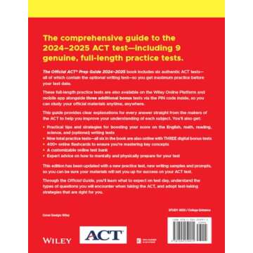 The Official ACT Prep Guide 2024-2025: Book + 9 Practice Tests + 400 Digital Flashcards + Online Cou...