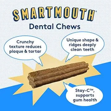 The Missing Link Smartmouth Vet Developed Dental Chew Treats, 7-in-1 Benefits for Healthy Teeth & Gu...
