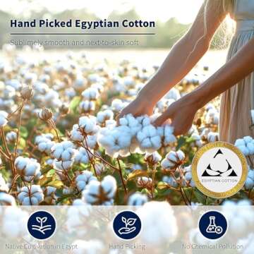 Shilucheng 100% Cotton Queen Size Sheets Set - Luxury Bedding