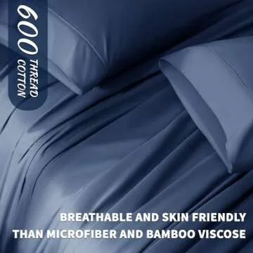 Shilucheng 100% Cotton Queen Size Sheets Set - Luxury Bedding