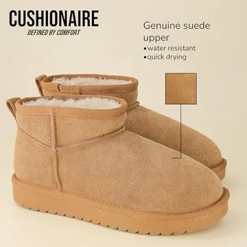 CUSHIONAIRE Women's Stylish Ankle Boots for Cozy Winter Wear