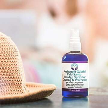 Heal The Masses Palo Santo Spray: Archangel Gabriel Palo Santo Smudge Spray for Clearing and Protection - Smokeless Palo Santo Smudging Spray Mist with Essential Oils for Aromatherapy - 4 Fluid Ounces