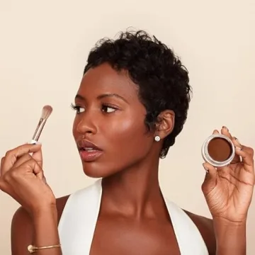 Monika Blunder Beauty Hybrid Cream Brush in White and Rose Gold