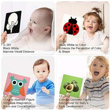 SANFE ELEPHANT High Contrast Baby Flashcards for Early Learning