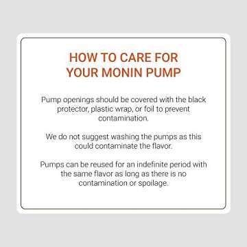 Monin Syrup Pump - For 1 Liter Syrup Bottles, Drip Cover Included
