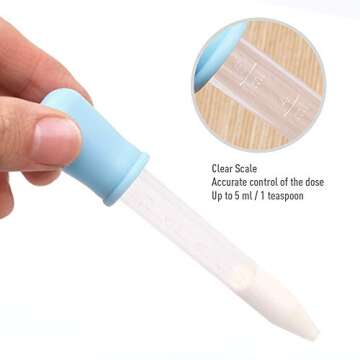 homEdge Liquid Dropper, 9 PCS Silicone and Plastic Droppers – 5 ML Pipettes for Candy Making and K...