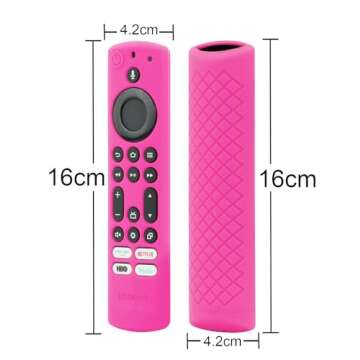 LEFXMOPHY Case for Amaz0n Toshiba/Insignia 2020-2023 Remote Control Cover, Hot Pink Silicone Protect...