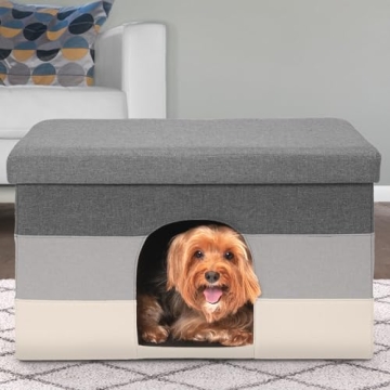 Furhaven Pet House Collapsible Ottoman for Cats Dogs