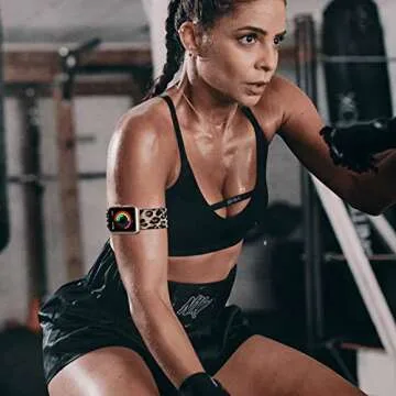 YOSWAN Stretchy Loop Strap Compatible for Apple Watch Band 41mm 40mm 38mm iWatch Series SE/7/6/5/4/3/2/1 Stretch Elastics Wristbelt Cheetah/Leopard (Light Brown, 38mm/40mm/41mm)