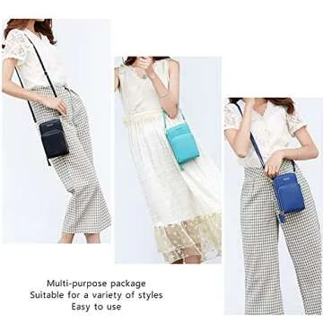 myfriday Small Crossbody Cell Phone Bag for Women, Mini Over Shoulder Handbag Purse with Credit Card Slots