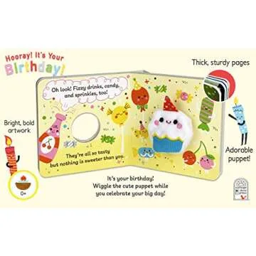 Hooray It's Your Birthday! Finger Puppet Board Book for Celebrations & Parties Ages 1-4 (Finger Puppet Board Books)