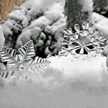12-Pack 2.5" Clear Glass Snowflake Christmas Ornaments by 4E's Novelty