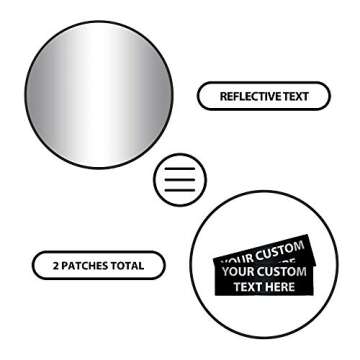 Dogline Custom Reflective Patch for Vest Harness Or Collar Customizable Text Personalized Patches with Hook Backing Name Service Dog in Training Emotional Support (2 Patches) - 2" x 6"