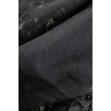 Charmian Women's Plus Size Strapless Floral Embroidery Mesh Princess Gothic Vintage Bustier Corset with Lace Skirt Black 3X-Large