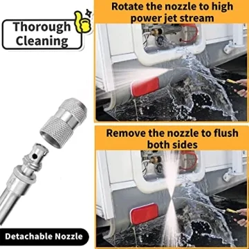 RV Water Heater Rinser - Powerful and Durable Flush Wand