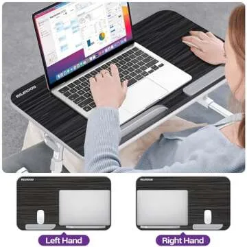 Nearpow Laptop Bed Tray Table, Adjustable Laptop Bed Stand, Portable Standing Table with Foldable Le...