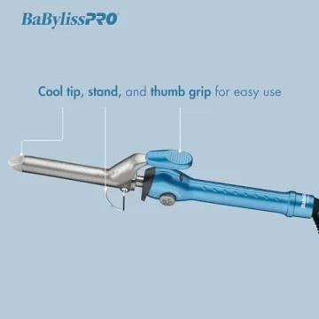 BaBylissPRO Nano Titanium Spring Curling Iron, 1.5" Professional Spring Hair Curler for Long Lasting Curls & All Hair Types