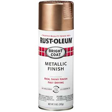Rust-Oleum 344733 Stops Rust Bright Coat Metallic Spray Paint - 11 Oz in Rose Gold