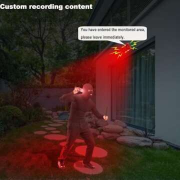 Solar Outdoor Motion Sensor Alarm with 130db Sounds