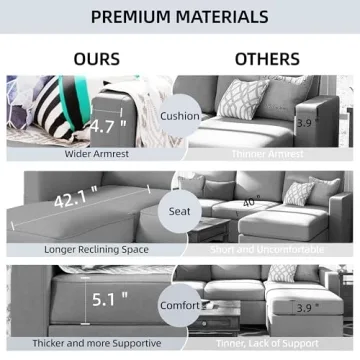 Shintenchi Adjustable Sectional Sofa for Small Spaces