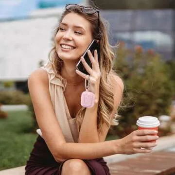 Lerobo AirPods 4 Case Cover - Cute Pink Silicone Protective Case