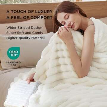 Bedsure Blankets Queen Size for Bed - Super Soft Cozy Blankets for Women, Cute Large Fleece Throws f...