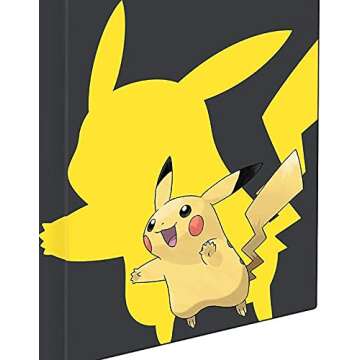 Ultra Pro: 9-Pocket Pokémon Full-View Pro Binder, Pikachu, Holds 360 Cards in Ultra Pro Deck Protector Sleeves, Durable, All Materials Made From Archival-Safe, Acid-Free, non-PVC Material