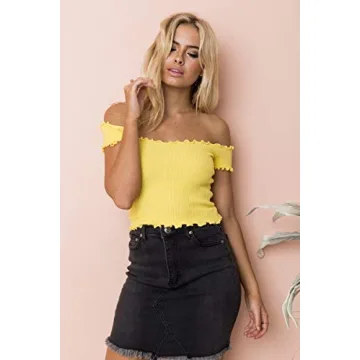 Just Quella Women's High Waisted Jean Skirt Slim Fit