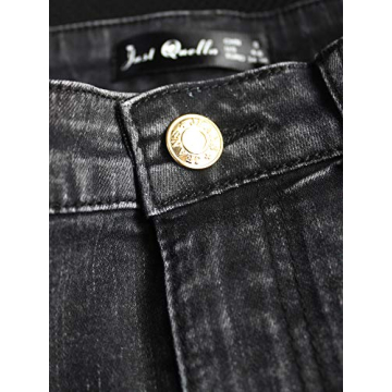 Just Quella Women's High Waisted Jean Skirt Slim Fit
