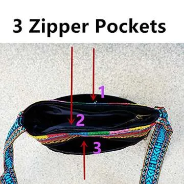 PHEVOS Ethnic Bohemian Crossbody Bag for Women