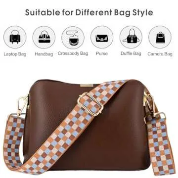 ROYGBCP Strap Purse Replacement Crossbody Wide Handbag&Purse Strap Canvas Bag Handbag Purses for Wom...
