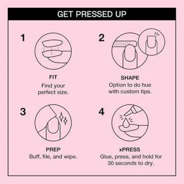 OPI xPRESS/ON Press on Nails | Short Round Light Solid Nail Art Press On Nails | With Nail Glue | Long Lasting, Reusable, Non-damaging